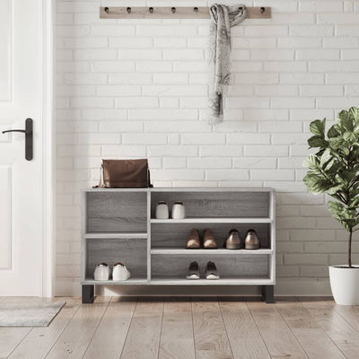 Kenkäkaappi harmaa Sonoma 102x36x60 cm tekninen puu