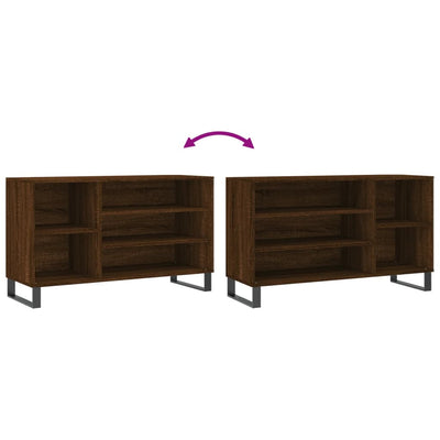 Kenkäkaappi ruskea tammi 102x36x60 cm tekninen puu