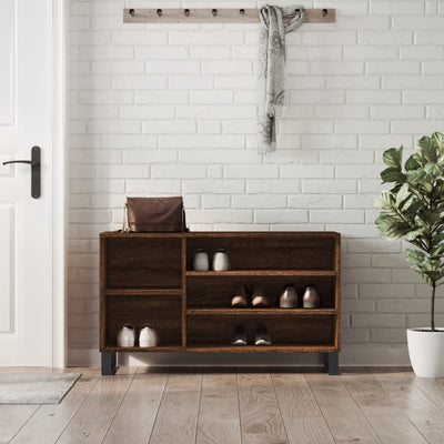 Kenkäkaappi ruskea tammi 102x36x60 cm tekninen puu