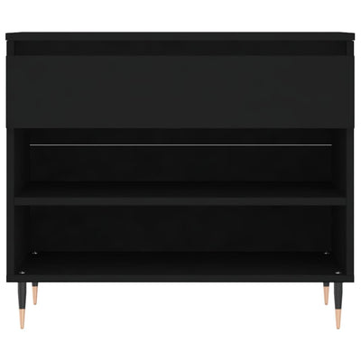Kenkäkaappi musta 70x36x60 cm tekninen puu