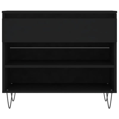 Kenkäkaappi musta 70x36x60 cm tekninen puu