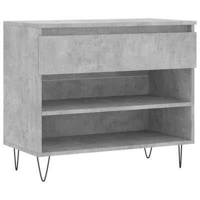 Kenkäkaappi betoninharmaa 70x36x60 cm tekninen puu