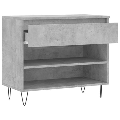 Kenkäkaappi betoninharmaa 70x36x60 cm tekninen puu