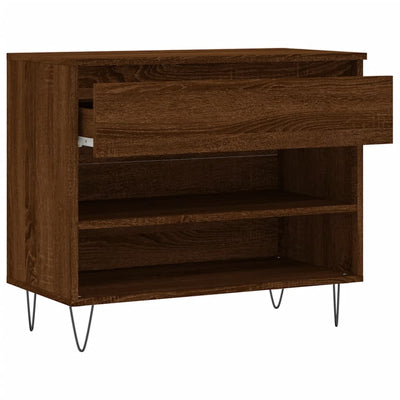 Kenkäkaappi ruskea tammi 70x36x60 cm tekninen puu