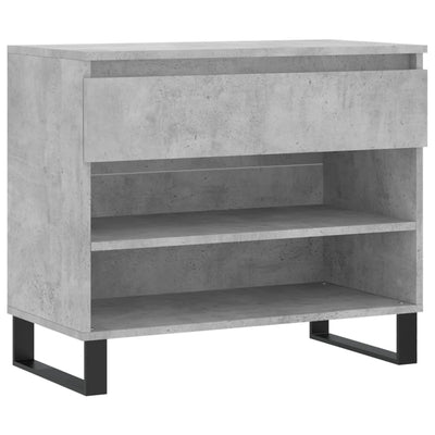 Kenkäkaappi betoninharmaa 70x36x60 cm tekninen puu