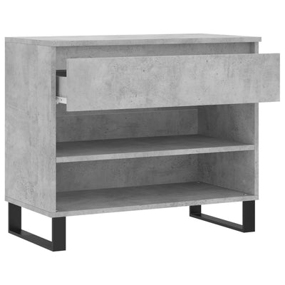 Kenkäkaappi betoninharmaa 70x36x60 cm tekninen puu