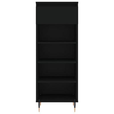 Musta kenkäkaappi Pincu 40x36x105cm (puinen)