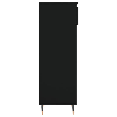 Kenkäkaappi musta 40x36x105 cm tekninen puu