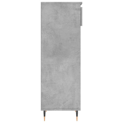 Kenkäkaappi betoninharmaa 40x36x105 cm tekninen puu
