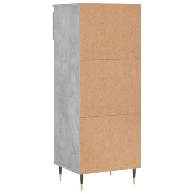 Kenkäkaappi betoninharmaa 40x36x105 cm tekninen puu