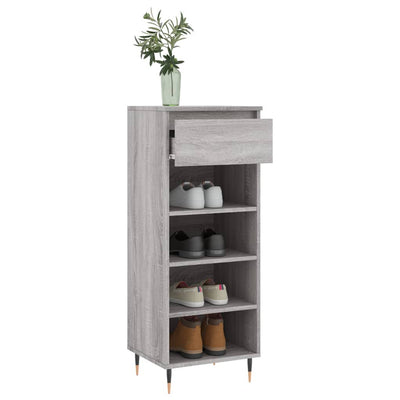 Kenkäkaappi harmaa Sonoma 40x36x105 cm tekninen puu