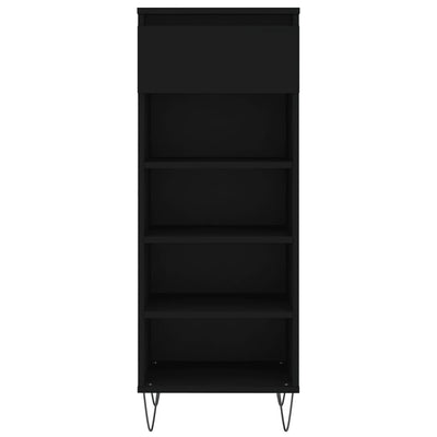 Kenkäkaappi musta 40x36x105 cm tekninen puu