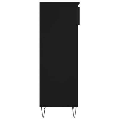 Kenkäkaappi musta 40x36x105 cm tekninen puu