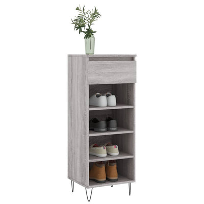 Kenkäkaappi harmaa Sonoma 40x36x105 cm tekninen puu