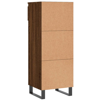 Kenkäkaappi ruskea tammi 40x36x105 cm tekninen puu