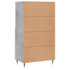 Kaappi betoninharmaa 60x36x110 cm tekninen puu