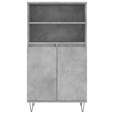 Kaappi betoninharmaa 60x36x110 cm tekninen puu