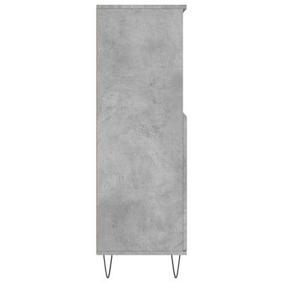 Kaappi betoninharmaa 60x36x110 cm tekninen puu