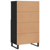 Kaappi musta 60x36x110 cm tekninen puu