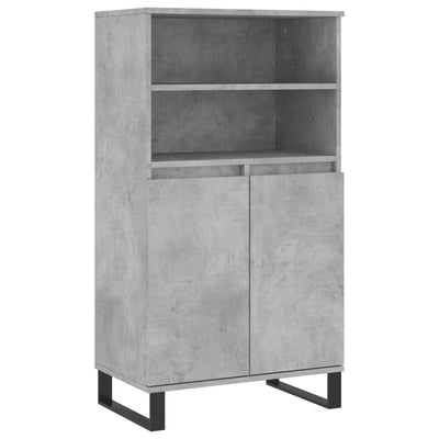 Kaappi betoninharmaa 60x36x110 cm tekninen puu