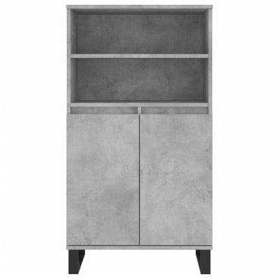Kaappi betoninharmaa 60x36x110 cm tekninen puu
