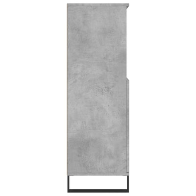 Kaappi betoninharmaa 60x36x110 cm tekninen puu