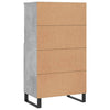 Kaappi betoninharmaa 60x36x110 cm tekninen puu