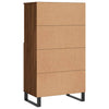 Kaappi ruskea tammi 60x36x110 cm tekninen puu