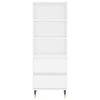 Kaappi valkoinen 40x36x110 cm tekninen puu