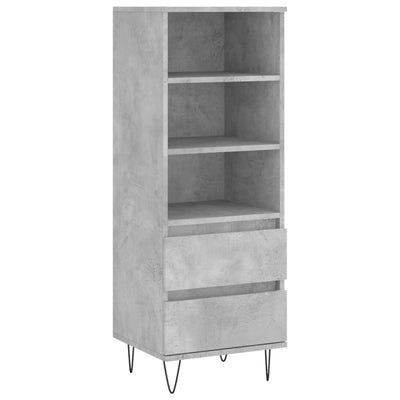 Kaappi betoninharmaa 40x36x110 cm tekninen puu