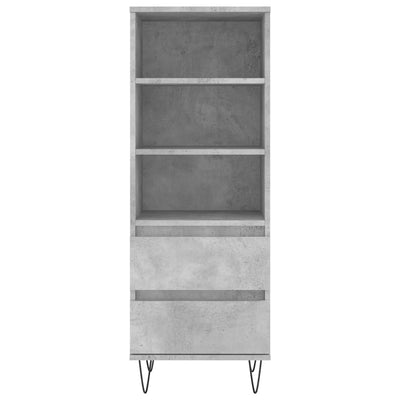 Kaappi betoninharmaa 40x36x110 cm tekninen puu