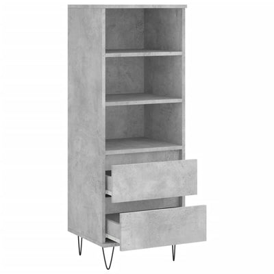 Kaappi betoninharmaa 40x36x110 cm tekninen puu