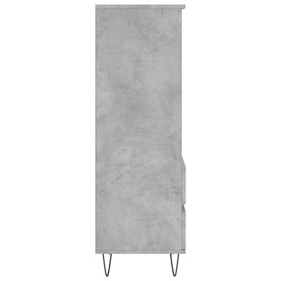 Kaappi betoninharmaa 40x36x110 cm tekninen puu