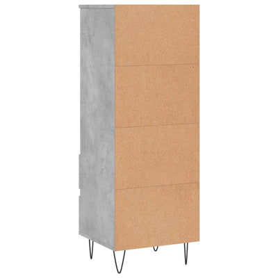 Kaappi betoninharmaa 40x36x110 cm tekninen puu