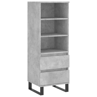 Kaappi betoninharmaa 40x36x110 cm tekninen puu
