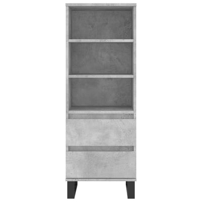 Kaappi betoninharmaa 40x36x110 cm tekninen puu