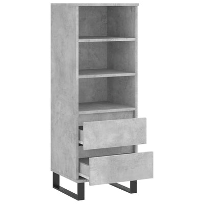 Kaappi betoninharmaa 40x36x110 cm tekninen puu