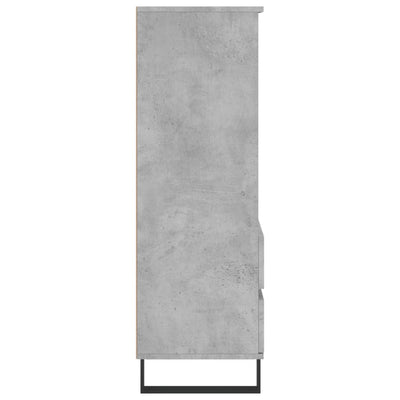 Kaappi betoninharmaa 40x36x110 cm tekninen puu