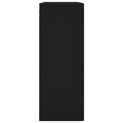 Seinäkiinnitettävä kaappi musta 69,5x34x90 cm tekninen puu