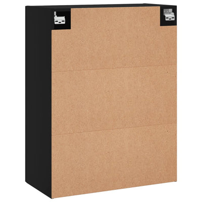 Seinäkiinnitettävä kaappi musta 69,5x34x90 cm tekninen puu