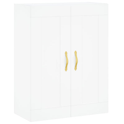Seinäkiinnitettävä kaappi valkoinen 69,5x34x90 cm tekninen puu