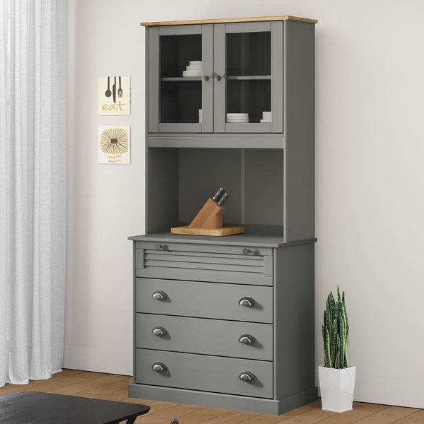 Kaappi VIGO harmaa 80x40x176 cm täysi mänty