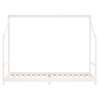 Lasten sängynrunko valkoinen 80x200 cm täysi mänty