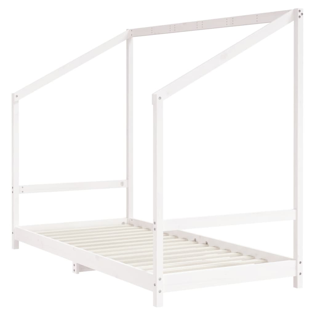 Valkoinen lasten sängynrunko Fadei 90x200cm (mänty)