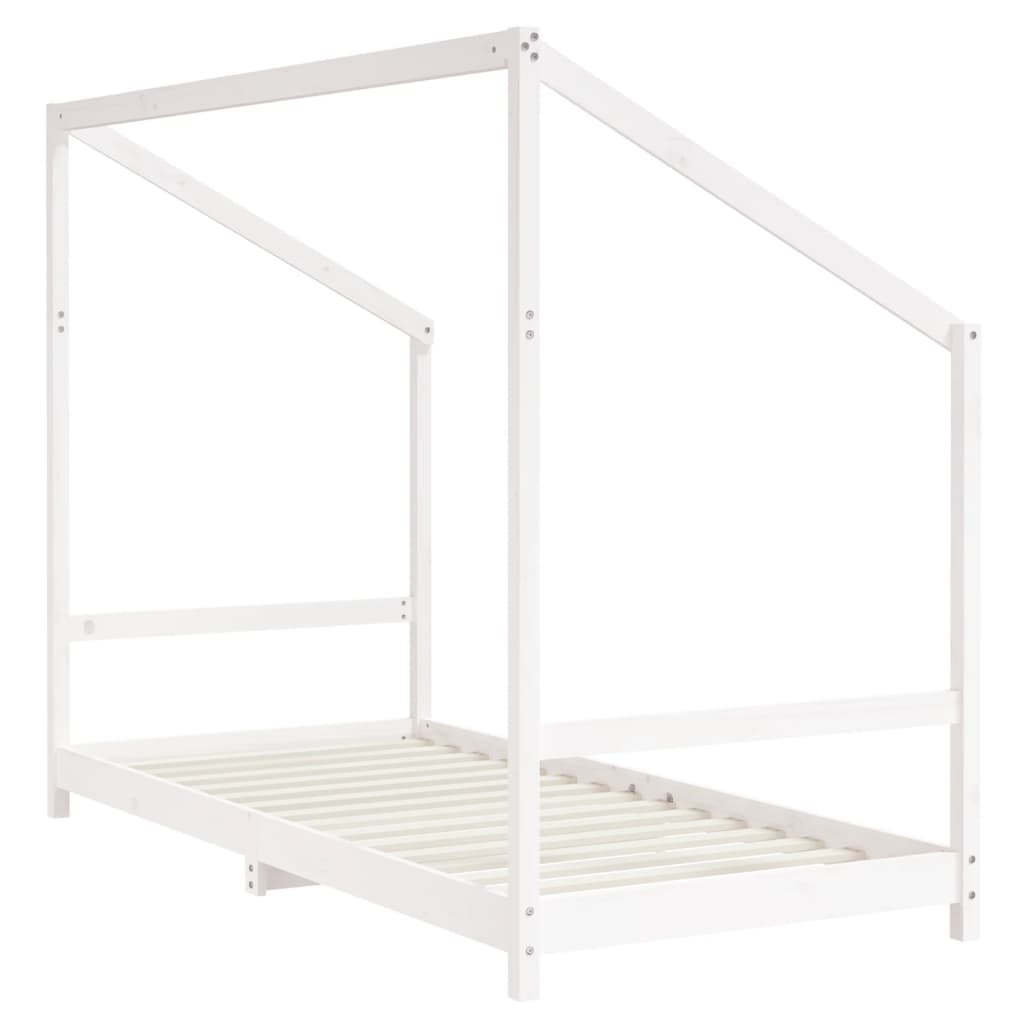Valkoinen lasten sängynrunko Fadei 90x200cm (mänty)