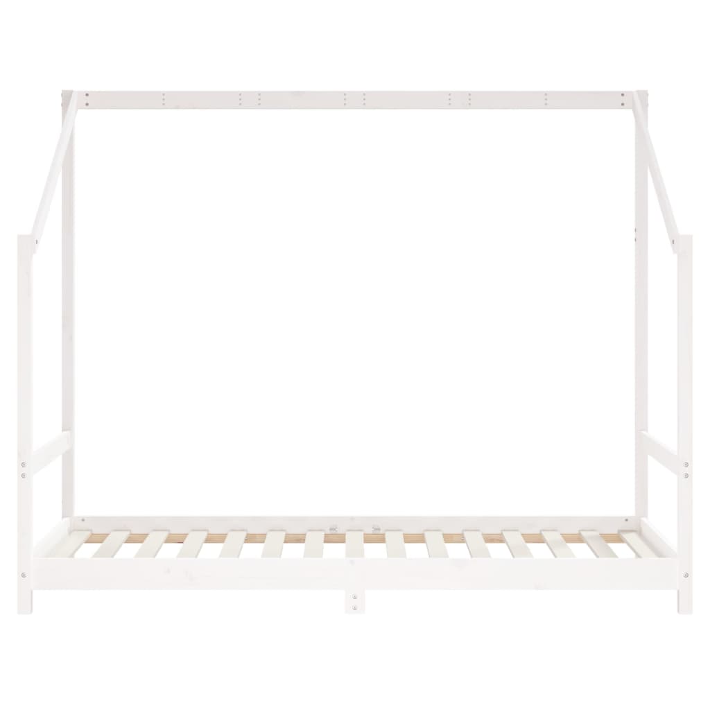 Valkoinen lasten sängynrunko Fadei 90x190cm (mänty)