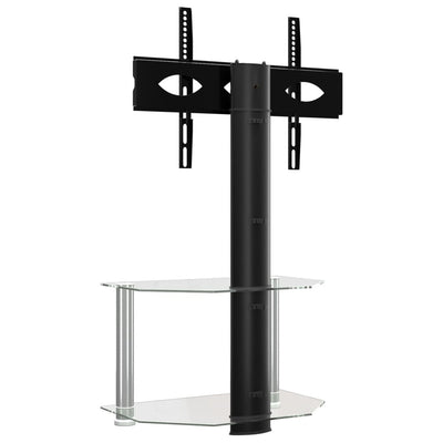 TV-taso kulmaan 2 tasoa 32-70" tv:lle musta ja hopea