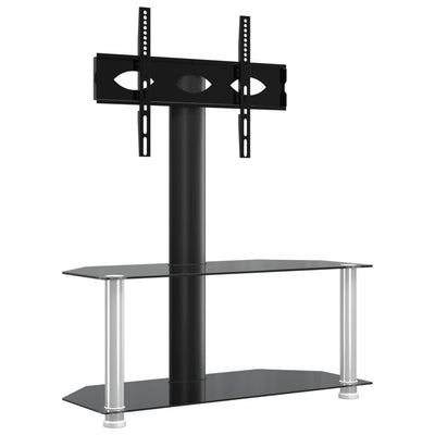 TV-taso kulmaan 2 tasoa 32-70" tv:lle musta ja hopea
