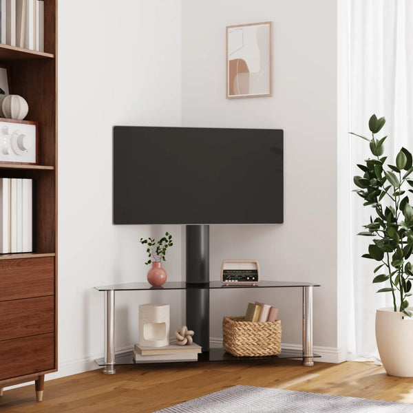 TV-taso kulmaan 2 tasoa 32-70" tv:lle musta ja hopea