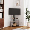 TV-taso kulmaan 3 tasoa 32-70" tv:lle musta ja hopea